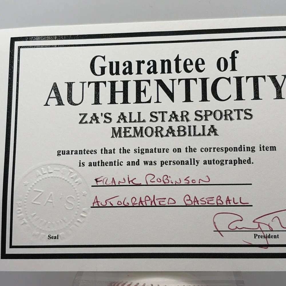 Frank Robinson Autographed Signed Baseball 